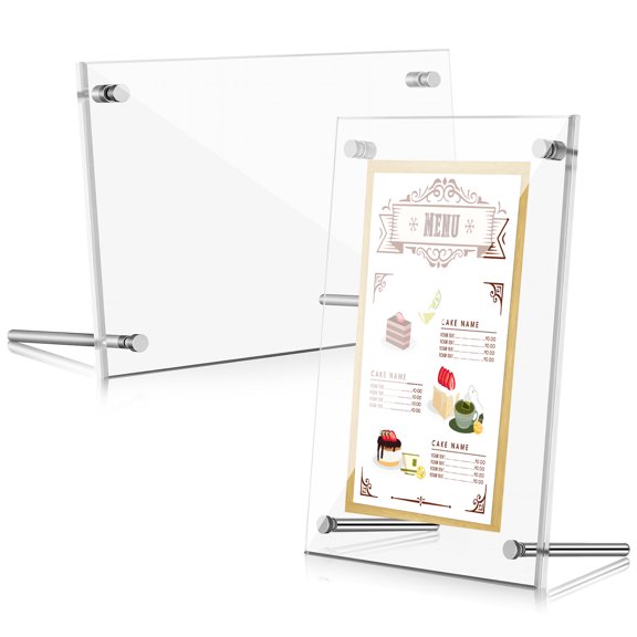 FOMIYES 2Pcs Clear Acrylic Photo Frame with Uv Protection for Home Wall and Table Display