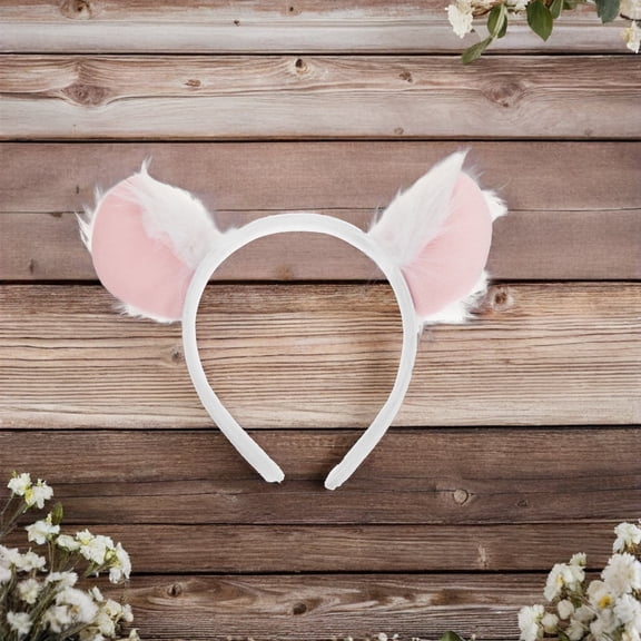 FOMIYES 2Pcs Cozy Soft Plush Koala Ears Headband Animal Ear Hair Hoop for Costume and Photo Shoot
