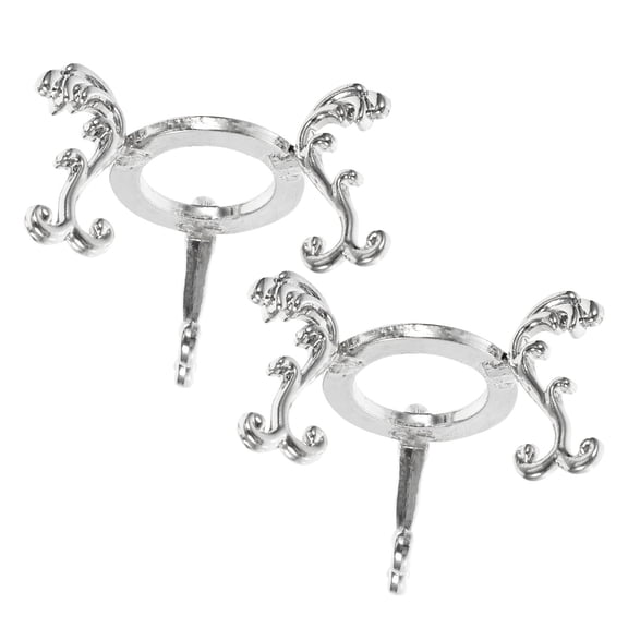 FOMIYES 2-Pack Alloy Crystal Display Stands and Holders for Home Decor, Collectibles, and Showcase Presentation