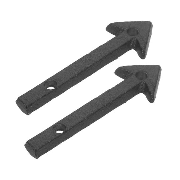 FOMIYES 2Pcs Dark Brown Cast Iron Metal Arrow Wall Decor Farmhouse Style House Number Sign
