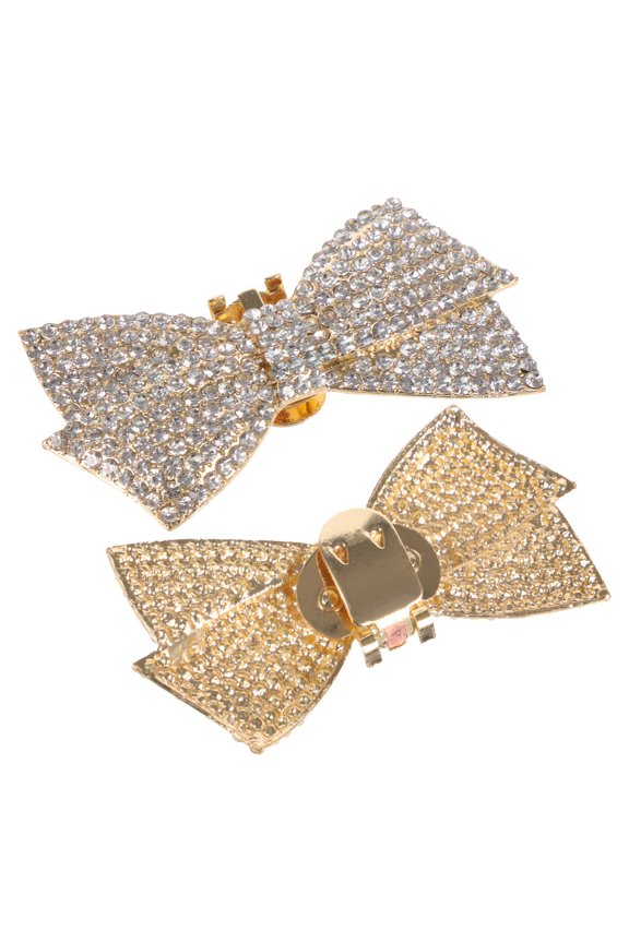 2Pcs Decorative Bow Shoe Clips Lightweight Shoe Accessories for Flats Boots and Heels with Elegant Design