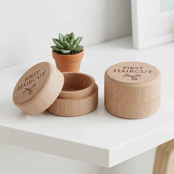 FOMIYES 2Pcs Decorative Keepsake Box in Beige Wood, Soft Touch, Secure Closure, Souvenir Display