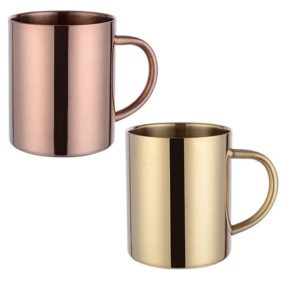 FOMIYES 2Pcs Multiuse Metal Water Cup Set with Handle Suitable for Office Cafe