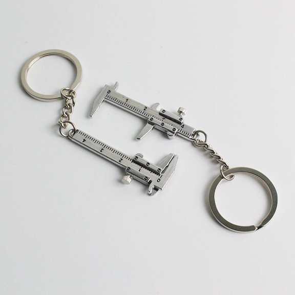 FOMIYES 2Pcs Durable Micrometer Gauge Caliper Plated Silver Forged Zinc Alloy Precise Measure Tool