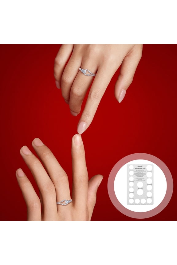 2Pcs Durable White Ring Sizer Tool for Accurate Finger Size Measurement and Convenient Reuse