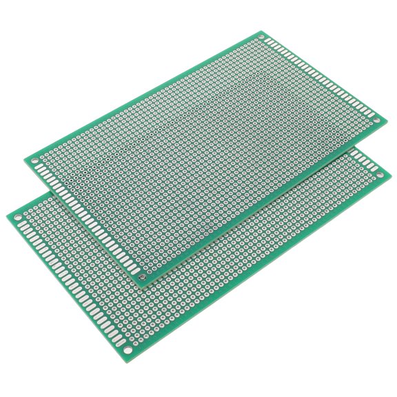 FOMIYES 2Pcs Green Double Sided Pcb Boards for Efficient Soldering and Prototyping Circuits