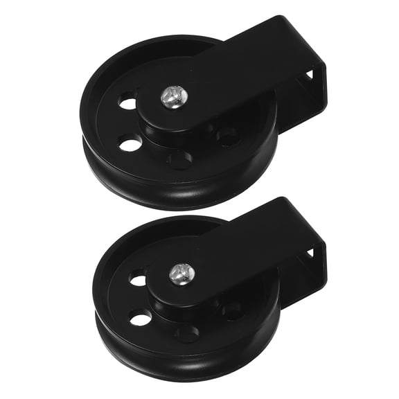 FOMIYES 2Pcs Heavy Duty Wall Mount Pulley System in Black for Pendant Light Adjustable Height