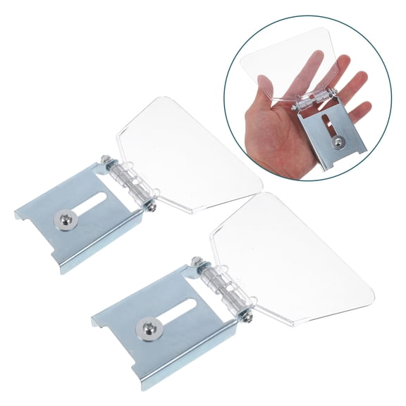 FOMIYES 2Pcs Transparent Bench Grinder Splash Shield Attachment for Durable Noise Dust Protection