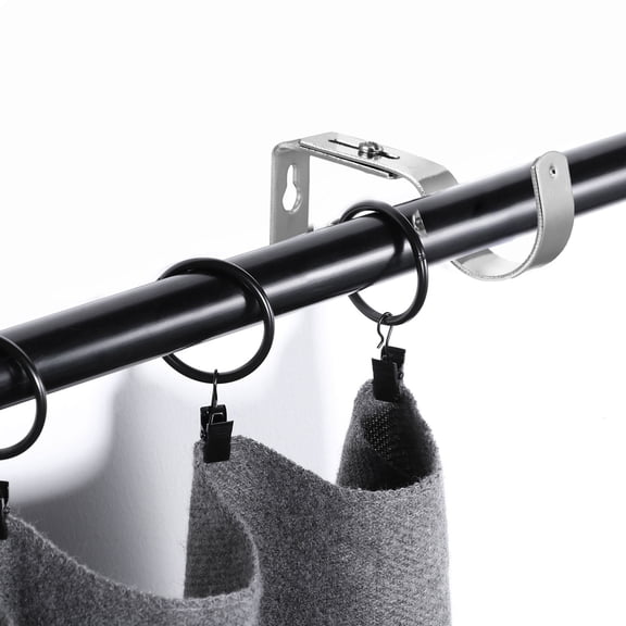FOMIYES 2Pcs Iron Plated Silver Blind Rod Brackets for Window Shade and Curtain Rod Support