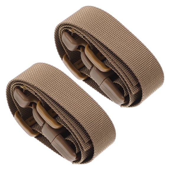 FOMIYES 2Pcs Adjustable Khaki Backpack Support Straps with Quick Release Buckle for Travel and Jogging