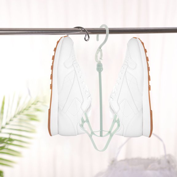 FOMIYES 2Pcs Lightweight Green Shoes Dryer Rack with Clips for Boots Preventing Distortion and Odor