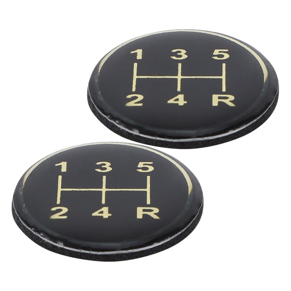 FOMIYES 2Pcs Manual Gear Shift Decal Set Black Vinyl for Car Interior Enhances Gear Position Visibility