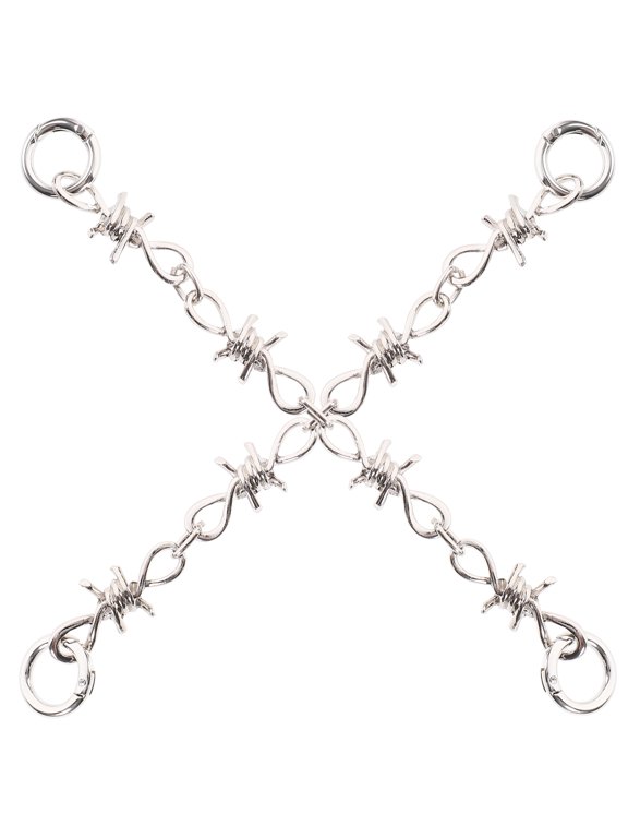 2Pcs Metal Alloy Shoe Chains Punk Design Shoe Jewelry for Sandals and Boots