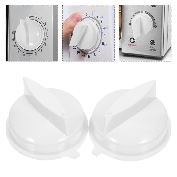 FOMIYES Set of 2 Microwave Temperature Control Knobs Plastic Replacement for Home Kitchen Appliance