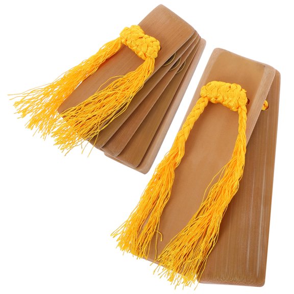 FOMIYES 2Pcs Percussion Instruments Bamboo Clapper Multi Traditional Instrument For Drama Performances Festivals