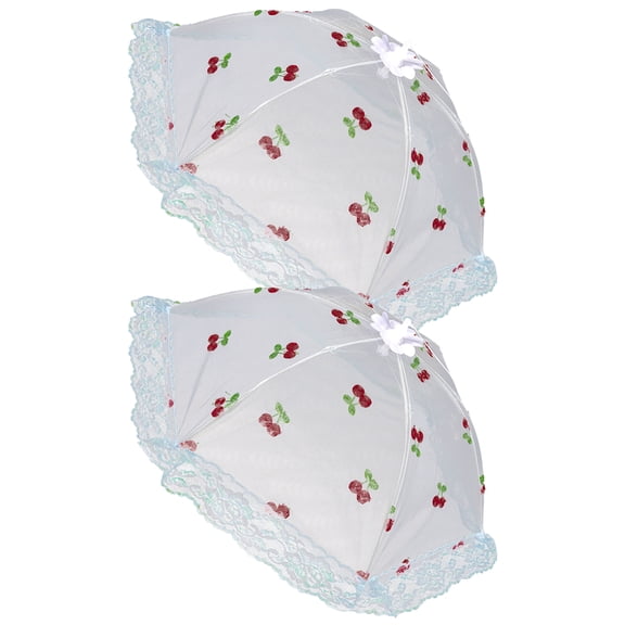 FOMIYES 2-Pack Outdoor Picnic Food Covers Mesh, Breathable Food Protectors to Keep Insects and Dirt