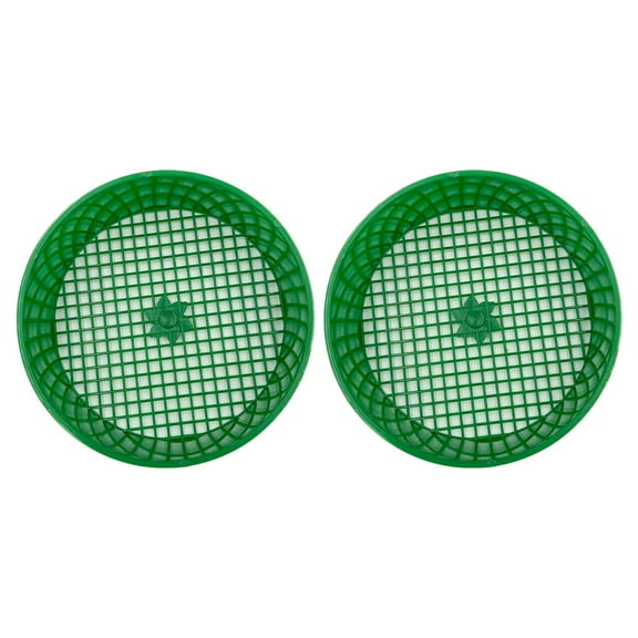 FOMIYES 2Pcs Plastic Garden Soil Sifter Green with Efficient Hole Design for Soil and Rocks