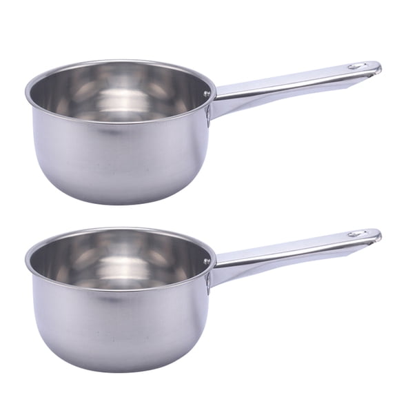 FOMIYES 2Pcs Household Stainless Steel Water Ladles Plated Silver Bailer for Dining Hall