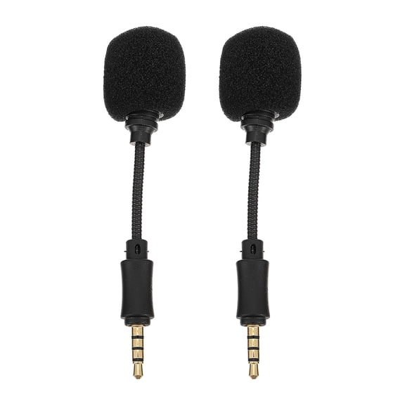 FOMIYES 2Pcs Professional Black e Recording Microphone for Laptop with Omnidirectional Pickup