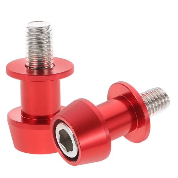 FOMIYES 2Pcs Durable Red Aluminum Motorcycle Swingarm Spools for Stable Rear Stand Support