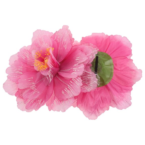 FOMIYES 2Pcs Rosy Handheld Peony Flower Prop for Homecoming Dance and School Sports Ceremonies