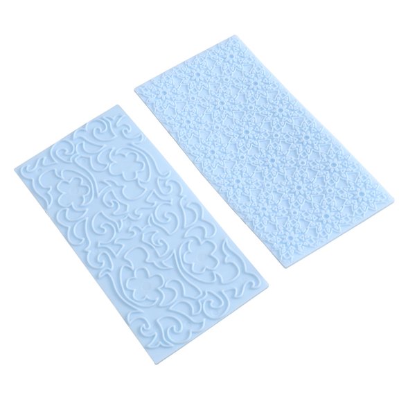 FOMIYES Set of 2 Floral Cake Border Molds for Baking and Kitchen Decoration