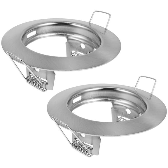 FOMIYES 2Pcs Silver Metal Spotlight Mounting Brackets with Elegant Design for Ceiling Lights