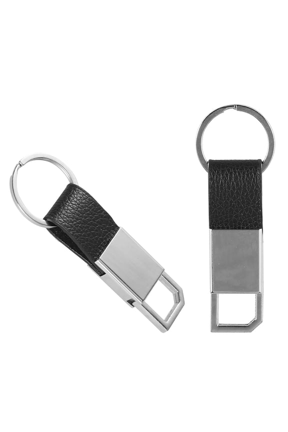 2Pcs Black Key Chain Wallet Stylish Compact Keychain Organizer with Versatile Use