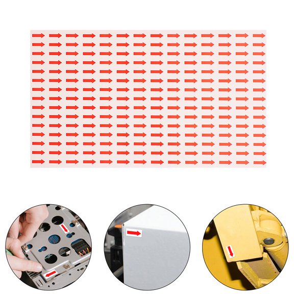 FOMIYES 2Pcs Small Red Arrow Stickers Self Adhesive Paper Marking Labels for Office Warehouse Use