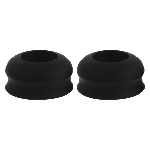 FOMIYES 2Pcs Soft Black Bat Knob Stacker for Baseball Bat Grip Adjustment and Stability