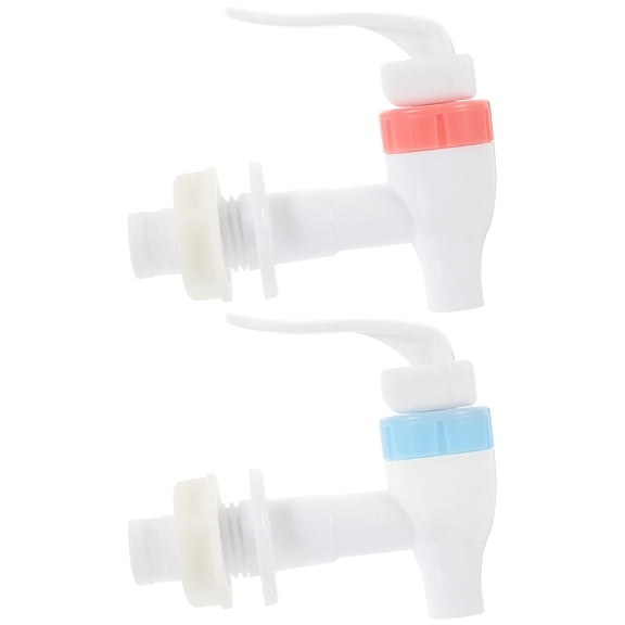 FOMIYES 2Pcs Solid Plastic Water Dispenser Faucet Tap for Home Flow Control Easy Maintenance