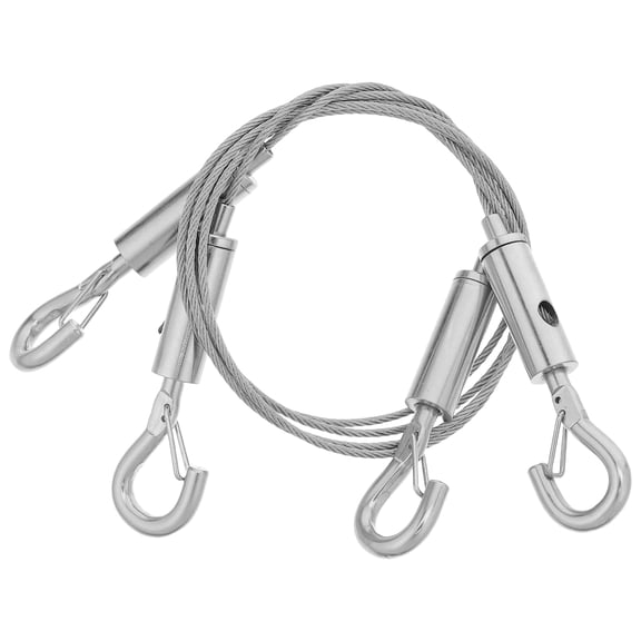 FOMIYES 2Pcs Stainless Steel Suspension Ceiling Hanger Wire Kit for Lights Posters and Signs