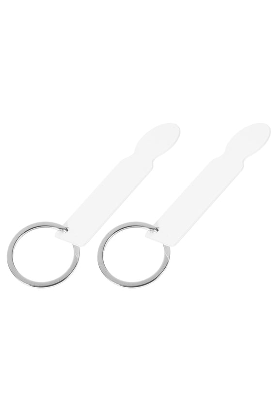 2Pcs Stainless Steel Trolley Tokens Blanks for Shopping Center Keychain Use by Shoppers