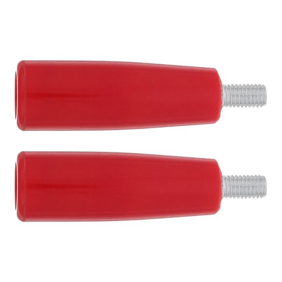 FOMIYES 2Pcs Swivel Handle Handwheel Red Threaded Grip for Lathe Machine Ergonomic Nonslip Design