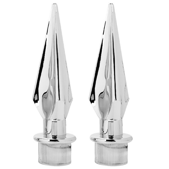 FOMIYES 2Pcs Topper for Flag for Welcome Event in Silver Plastic 8.3x2.2in