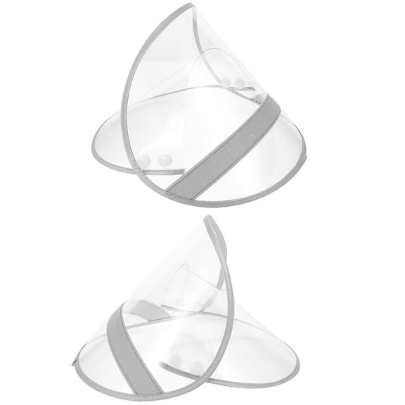 FOMIYES Rain Protection Brim for Raincoat Transparent Face Protector 2Pcs