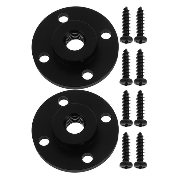 FOMIYES 2Pcs Universal Gooseneck Mic Holder Bracket Black Aluminum for Desktop and Wall Installation