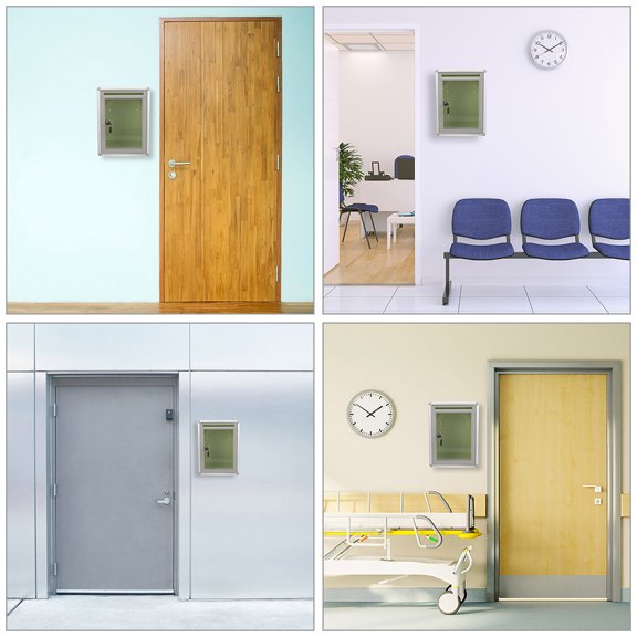 FOMIYES 2Pcs Wall Mounted Box with Lock Grey Metal Suggestion Box for Office Or Classroom Use