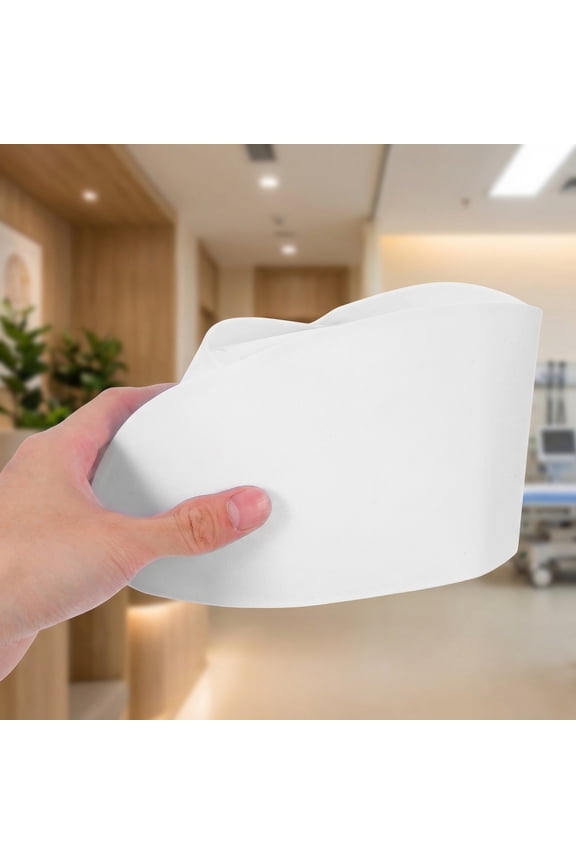 2Pcs White Nurse Cap for Pinning Ceremony with Comfortable Lightweight Fabric for Daily Use
