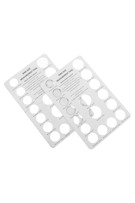 2Pcs White Ring Sizer Tool for Measuring Accurate Finger Sizes Easy to Use and Reusable