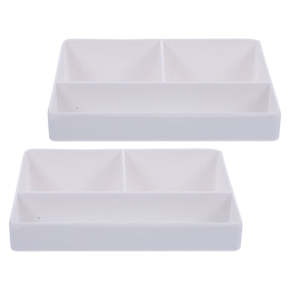 FOMIYES 2Pcs White Tea Bag Storage Box for Counter Coffee Station with Sugar Packet Holders