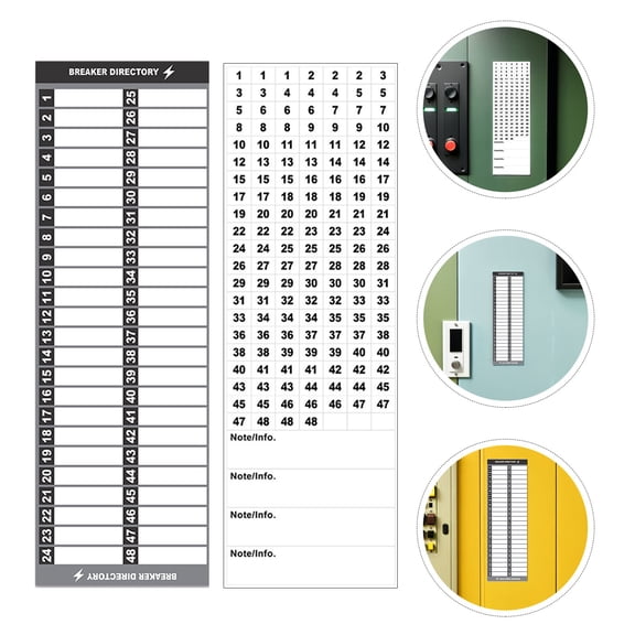 FOMIYES Labels 2 Sets Adhesive Electrical Panel Stickers for Load Center Identification