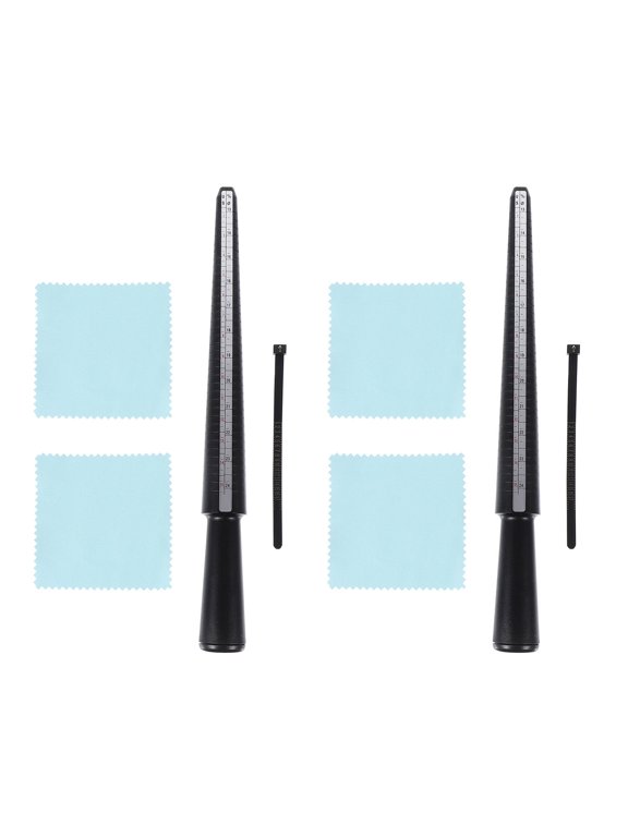 2Sets Portable Ring Gauge Sizer with Precision Scale for Us Ring Size Measurement