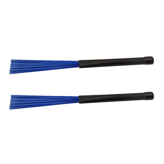 FOMIYES 2-Pack Nylon Drum Brushes with Wire Bristles, Jazz Percussion Sticks for Acoustic Drum Set Accessories