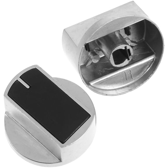 FOMIYES 2Pcs Black Replacement Burner Knobs for Gas Stove with Simple Installation