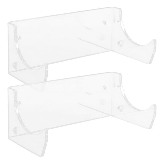 FOMIYES 2pcs Wall Mount Rolling Pin Holder Rolling Pin Display Rack Acrylic Rolling Pin Wall Hanger