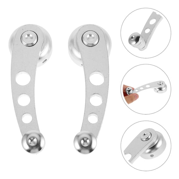 FOMIYES 2pcs Window Crank Handle Aluminum Alloy Universal Fit for Vans Vehicle Upgrade
