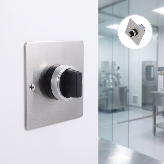 FOMIYES Flush Mounted 3 Position Rotary Selector Switch Panel for Elevator and Equipment Control