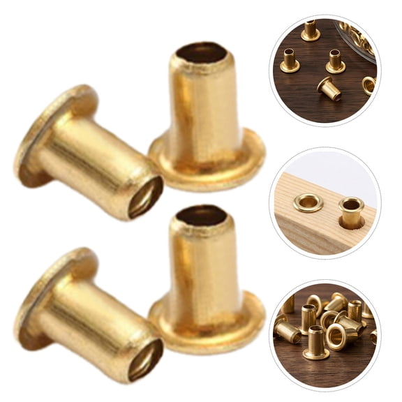 FOMIYES 3000-Piece Brass Hive Frame Eyelets with Thread Hole Protectors, Golden Beekeeping Supplies Accessories
