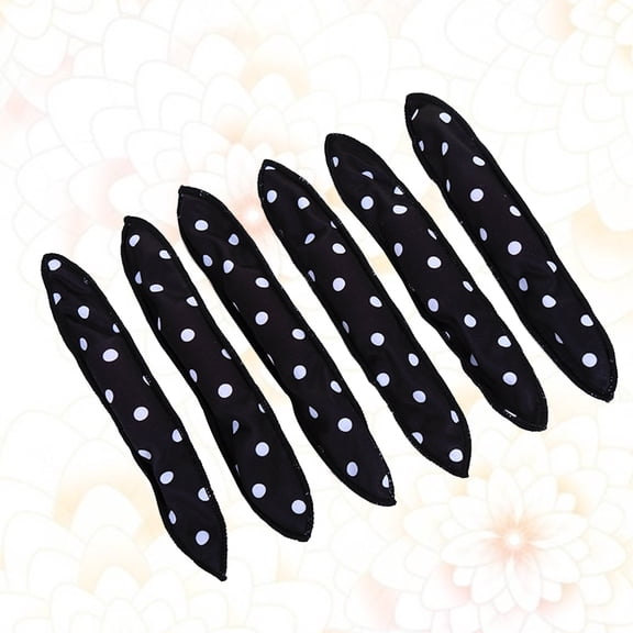 FOMIYES 30Pcs Black Cloth Covered Sponge Hair Curlers for Easy No Heat Curling While Sleeping